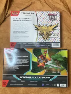Pokemon 151 Zapdos Ex - Incineroar Ex & Torterra Ex Collection Box - Sealed Lot - Image 2