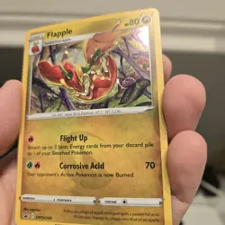 Flapple Pokemon SWSH189 Blak Star Promo Holo With HD Swirl - Image 1
