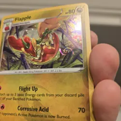 Flapple Pokemon SWSH189 Blak Star Promo Holo With HD Swirl - Image 3