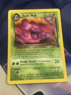 Pokemon Dark Muk 41/82 Team Rocket Rare Regular Unlimited English Wizards 60 HP - Image 1