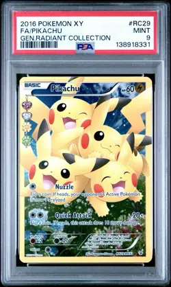 2016 Pokemon XY Generations Radiant Collection Pikachu FA RC29/RC32 PSA 9 - Image 1
