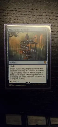 Misleading Signpost Commander: Wilds of Eldraine Regular MTG Magic Flash NM - Image 1