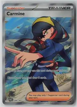 Carmine 204/167 Pokemon Twilight Masquerade Ultra Rare Near Mint Card (NM) 1 - Image 1