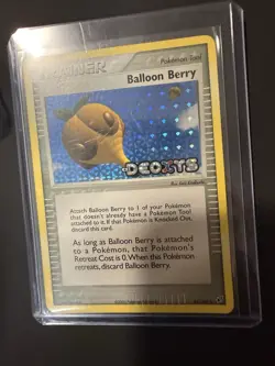 Pokemon Balloon Berry EX Deoxys 84/107 Reverse Holo Trainer Uncommon Card - Image 1
