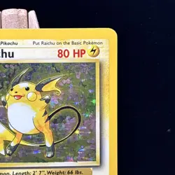 Vintage Base Set 14/102 Holo Raichu Rare Pokemon Card WOTC - Image 3