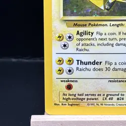 Vintage Base Set 14/102 Holo Raichu Rare Pokemon Card WOTC - Image 5