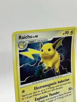 Pokemon RAICHU Card 15/123 HOLO Rare Mysterious Treasures LP TCG - Image 2