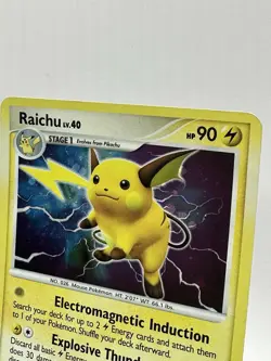 Pokemon RAICHU Card 15/123 HOLO Rare Mysterious Treasures LP TCG - Image 3