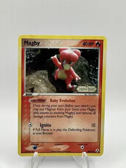Magby 58/92 Legend Maker Reverse Holo Stamped Pokemon Card NM - Image 1