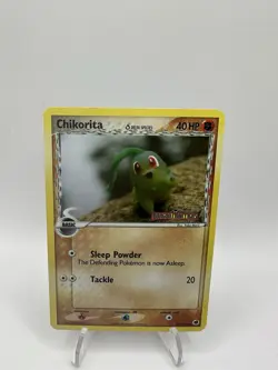 Pokemon Chikorita EX Dragon Frontiers Reverse Holo Stamped Card 44/101 NM - Image 1