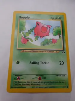 COMMON HOPPIP 55/75 - ORIGINAL NEO DISCOVERY SET POKEMON CARD GO MINT - Image 1