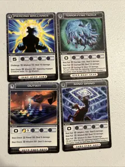 Chaotic TCG – 4 Attack Cards Lot – Mixed Attacks (Uncommon) - Image 1