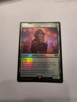 Delighted Halfling #158 (Foil) (LP) Lord of the Rings LTR Magic MTG - Image 1