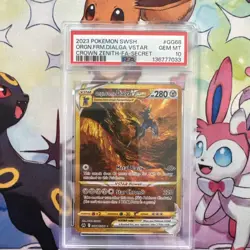 2023 POKEMON SWSH CROWN ZENITH #GG67 FULL ART/ORIGIN FORME PALKIA VSTAR PSA 10 - Image 1