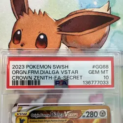 2023 POKEMON SWSH CROWN ZENITH #GG67 FULL ART/ORIGIN FORME PALKIA VSTAR PSA 10 - Image 5