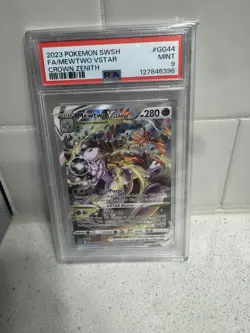 Pokemon Mewtwo VSTAR GG44 Crown Zenith Full Art Holo PSA 9 - Image 1
