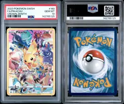 2023 POKEMON SWORD & SHIELD CROWN ZENITH #160 FULL ART/PIKACHU PSA 10 - Image 3
