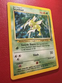 Pokemon - Scyther - 10/64 Jungle - HOLO - VINTAGE - MP - Unlimited - Image 2