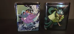 pokemon TCG stack'em, Factory Sealed 2 Tin Lot, 3 Pack Booster Cards In Each - Image 4