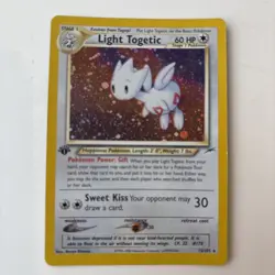 Pokemon Light Togetic Holo Rare Vintage Card 15/105 Good Condition Neo - Image 1