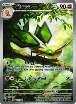 Pokemon Card TCG Vibrava 206/191 Surging Sparks Illustration Rare VLP - Image 1