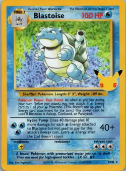 Pokemon TCG Blastoise 2_A Celebrations: Classic Collection Holofoil NM - Image 1