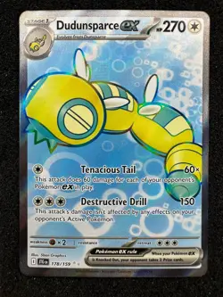 Pokemon Dudunsparce ex #178 SV: Journey Together Ultra Illustration Rare NM - Image 1