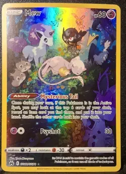 Mew GG10/GG70 Crown Zenith: Galarian Gallery Holo LP Pokemon - Image 1