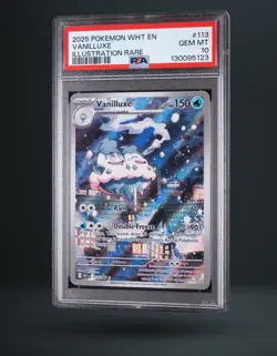 Pokemon Sv: White Flare Vanilluxe Illustration Rare Holo PSA 10 113/086 2025 - Image 1
