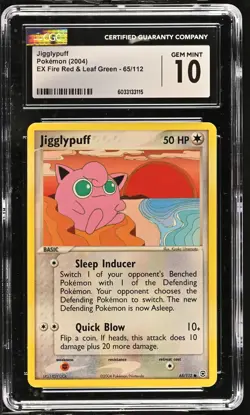 JIGGLYPUFF EX FireRed & LeafGreen #65 CGC 10 Pokemon [Nostalgium] - Image 1
