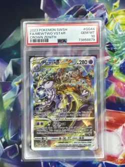 Pokemon Mewtwo VSTAR GG44/GG70 Crown Zenith: Galarian Gallery Holo PSA 10 - Image 1