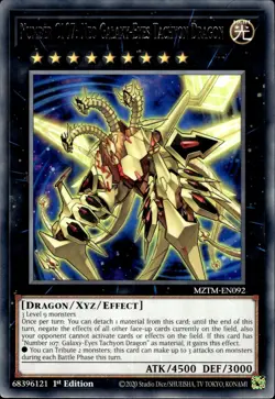 Number C107: Neo Galaxy-Eyes Tachyon Dragon - Rare 1st MZTM-EN092 - NM - YuGiOh - Image 1