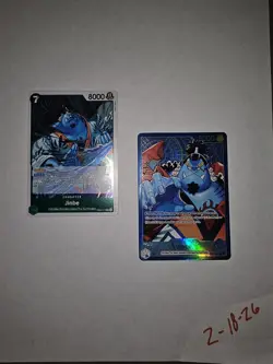 One Piece The Azure Sea’s Seven Jinbe OP14-040 Alternate Alt Art Leader NM - Image 1