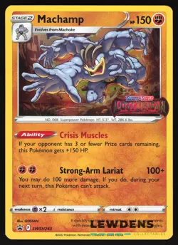 Machamp - SWSH243 - Lost Origin Stamp - SWSH Black Star Promo Pokemon Card - LP - Image 1