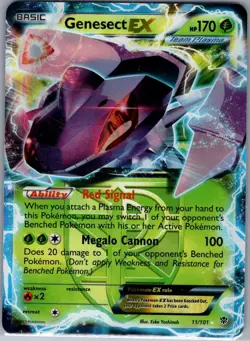 Genesect EX (Team Plasma) 11/101 Plasma Blast - Pokemon Card - NM - Image 1