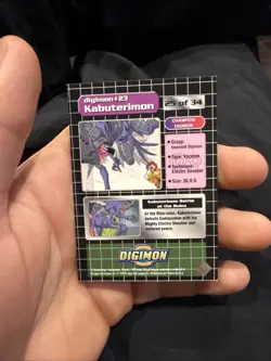 Digimon Trading Card Animated Series 1 Kabuterimon 25 of 34 - Image 2
