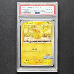 PSA 10 Pikachu 242/SV-P JPN Promo Illustration Contest 2024 Pokemon GEM MINT - Image 2