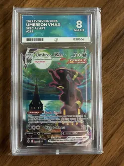 Pokemon TCG Umbreon VMAX Evolving Skies Alt Art 215/203 Moonbreon ACE 8 - Image 1