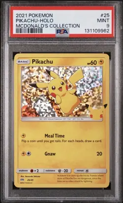 2021 POKEMON MCDONALD'S COLLECTION #25 PIKACHU-HOLO PSA 9 - Image 1