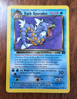 Pokemon TCG Dark Gyarados Team Rocket 25/82 rare 2000 WOTC LP - Image 1