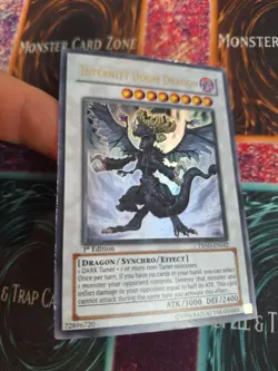 Yugioh Infernity Doom Dragon TSHD-EN042 Ultra Rare 1st Edition Lightly Played - Image 2