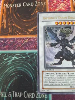 Yugioh Infernity Doom Dragon TSHD-EN042 Ultra Rare 1st Edition Lightly Played - Image 4
