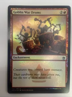 Goblin War Drums -Foil Light Play MTG Masters 25 Magic The Gathering - Image 1
