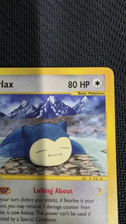Snorlax 100/144 Skyridge Non-Holo NM Vintage Pokemon Card 2003 - Image 3