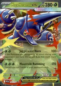 Mega Heracross Ex 4/94 Pokemon TCG ME Phantasmal Flames Double Rare Holo NM - Image 1