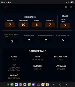 Pokemon Legendary Collection Reverse Holo Foil Nidoqueen 32/110 Ace 7 - Image 5