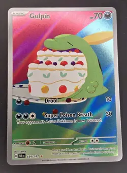 Gulpin 154/142 Illustration Rare Pokemon SV07 Stellar Crown Scarlet & Violet 🔥 - Image 1