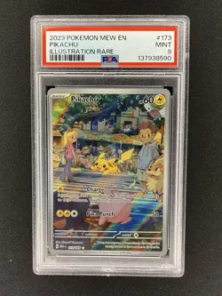 2023 Pokemon Mew EN Illustration Rare #173 Pikachu PSA 9 MINT - Image 1