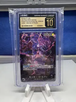One Piece CCG Monkey D Luffy L Op09-061 2nd Anniversary Set CGC Pristine 10 - Image 1