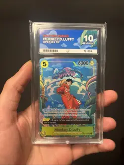 Monkey D Luffy OP07-109 Treasure Rare ACE 10 GEM MINT One Piece CCG Two Legends - Image 1